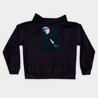 Rocket to the moon Kids Hoodie